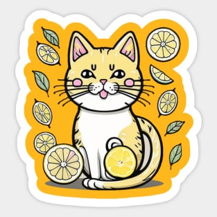 Vitamin c cat Sticker